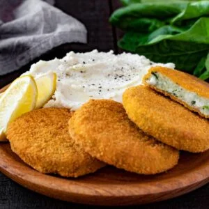 Medallones de pollo, espinaca y queso 1/2 kg